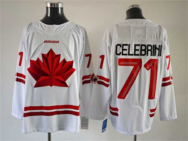 Mens Canada Hockey #71 Anthony Cirelli White Stitched Jersey