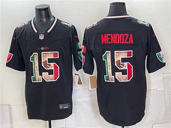 Mens Las Vegas Raiders #15 Fernando Mendoza Black F.U.S.E. Mexico Vapor Limited Stitched Jersey Dzhi