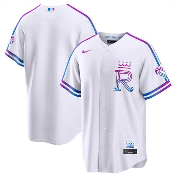 Mens Kansas City Royals Blank White 2026 City Connect Stadium Stitched Jersey Dzhi->kansas city royals->MLB Jersey