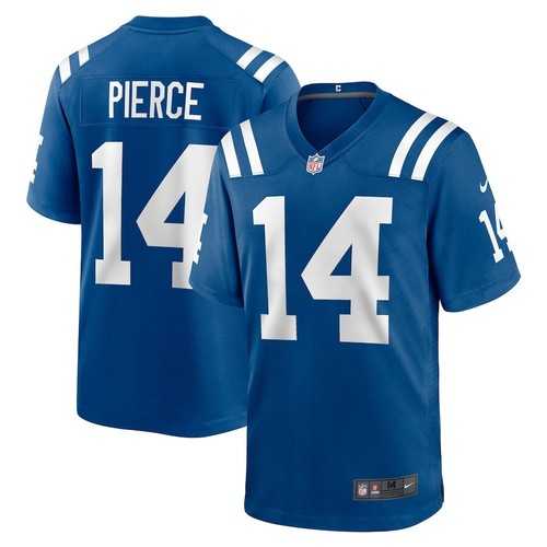 Mens Indianapolis Colts #14 Alec Pierce Nike Royal 2026 Official NFL Game Jersey Dzhi