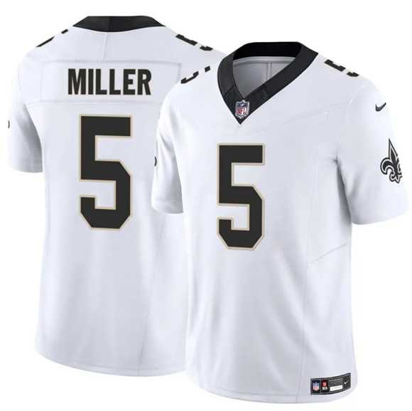 Men & Women & Youth New Orleans Saints #5 Kendre Miller White 2025 F.U.S.E Vapor Limited Stitched Jersey