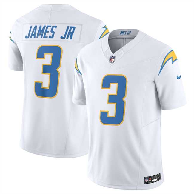 Mens Los Angeles Chargers #3 Derwin James Jr. White 2025 F.U.S.E. Vapor Untouchable Limited Stitched Jersey Dzhi