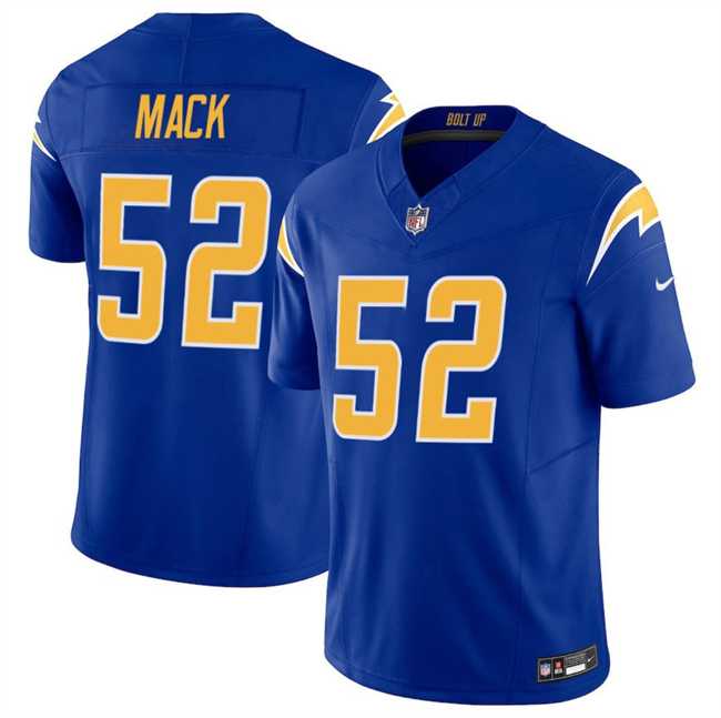 Mens Los Angeles Chargers #52 Khalil Mack Royal 2025 F.U.S.E Vapor Limited Stitched Jersey Dzhi