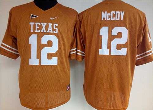 Mens Texas Longhorns 12 Colt McCoy Orange Nike College Jersey