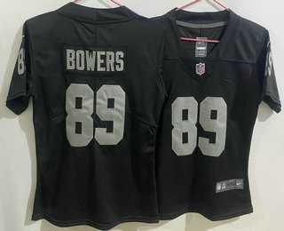 Womens Las Vegas Raiders #89 Brock Bowers Limited Black Vapor Jersey