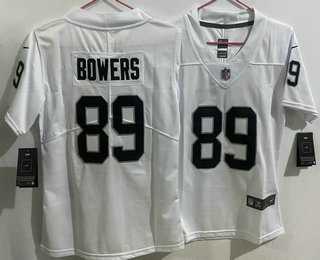Womens Las Vegas Raiders #89 Brock Bowers Limited White Vapor Jersey