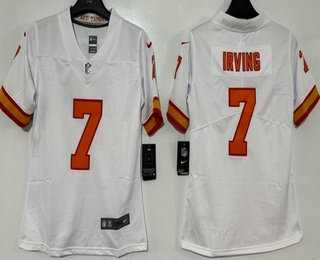 Womens Tampa Bay Buccaneers #7 Bucky Irving Limited White Throwback Vapor Jersey