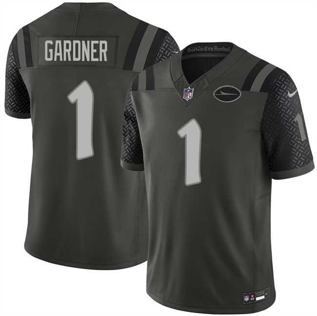 Mens New York Jets #1 Ahmad Gardner Black 2025 F.U.S.E. Rivalries Vapor Limited Stitched Jersey Dzhi