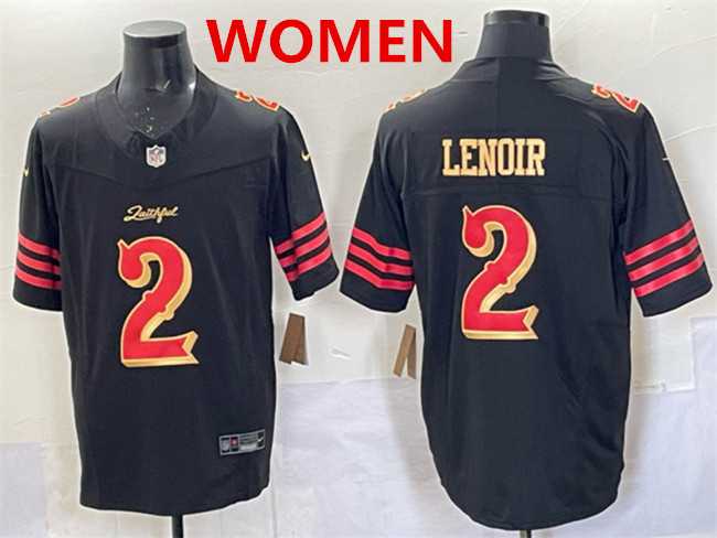 Womens San Francisco 49ers #2 Deommodore Lenoir Black 2025 F.U.S.E. Rivalries Vapor Limited Stitched Jersey Dzhi