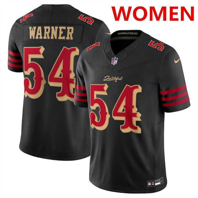 Womens San Francisco 49ers #54 Fred Warner Black 2025 F.U.S.E. Rivalries Vapor Limited Stitched Jersey Dzhi