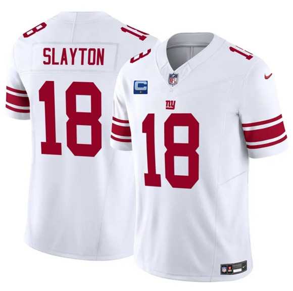 Mens New York Giants #18 Darius Slayton White 2025 F.U.S.E. With 1-Star C Patch Vapor Untouchable Limited Stitched Jersey Dzhi