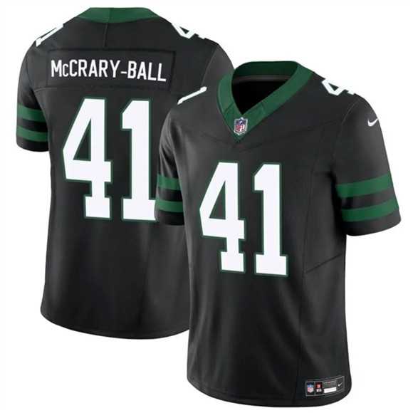 Mens New York Jets #41 Marcelino McCrary-Ball Black 2025 F.U.S.E. Vapor Untouchable Limited Stitched Jersey Dzhi