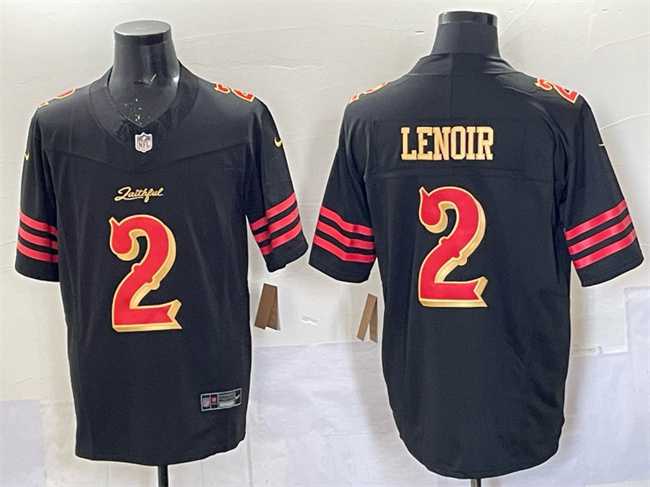 Mens San Francisco 49ers #2 Deommodore Lenoir Black 2025 F.U.S.E. Rivalries Vapor Limited Stitched Jersey Dzhi