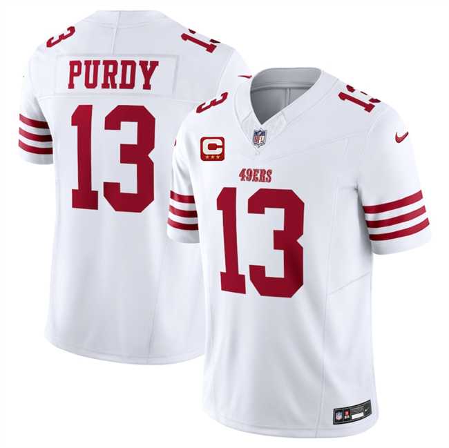 Mens San Francisco 49ers #13 Brock Purdy White 2025 F.U.S.E. With 3-Star C Patch Vapor Untouchable Limited Stitched Jersey Dzhi