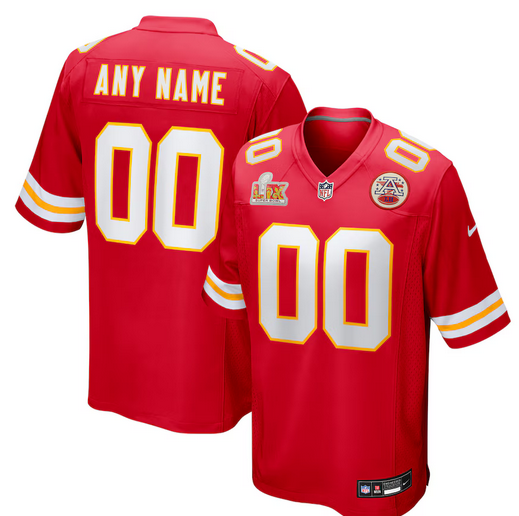 Men's Kansas City Chiefs Nike Red Super Bowl LIX Custom Game Jersey