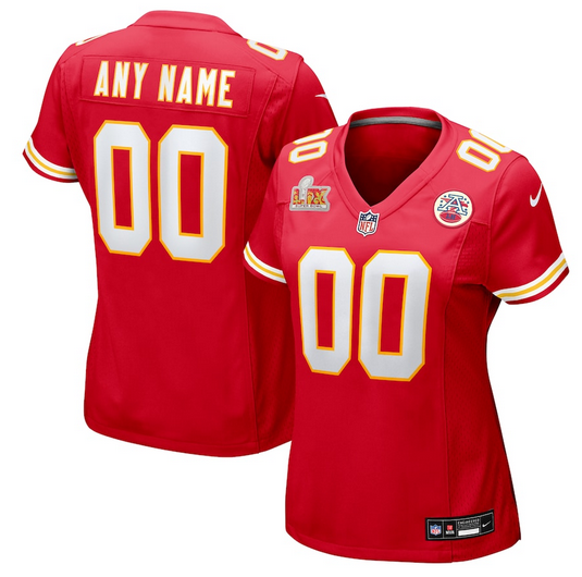 Women's Nike Red Kansas City Chiefs Super Bowl LIX Custom Game Jersey