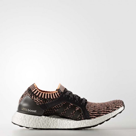 Womens Core Black/Glow Orange Adidas Ultraboost X Running Shoes 472VRYAS->Adidas Women->Sneakers