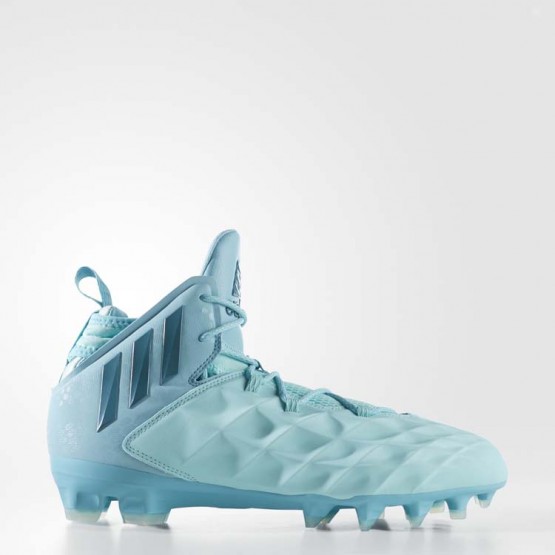 Mens Energy Aqua/Light Aqua Adidas Freak Lax Mid Cleats Lacrosse Cleats 618EZJAR->Adidas Men->Sneakers