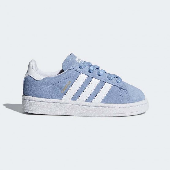 Kids Ash Blue/White Adidas Originals Campus El I Shoes 730TISXM->Adidas Kids->Sneakers