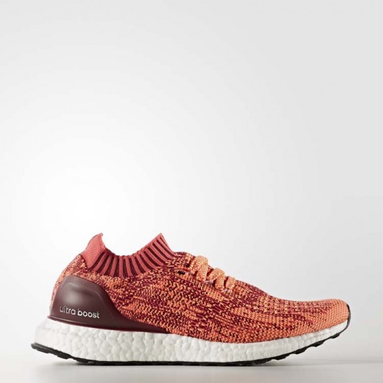 Womens Collegiate Burgundy/Glow Orange Adidas Ultra Boost Uncaged Running Shoes 922TZCFK->Adidas Women->Sneakers