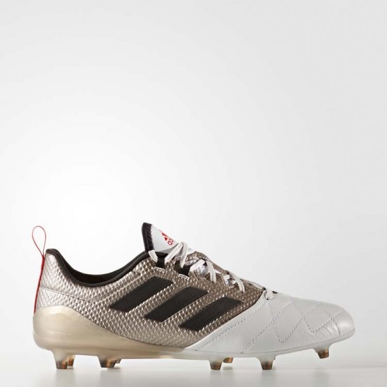 Womens Platinum Metallic/Black/Core Red Adidas Ace 17.1 Firm Ground Cleats Soccer Cleats 943PIRAK->Adidas Women->Sneakers