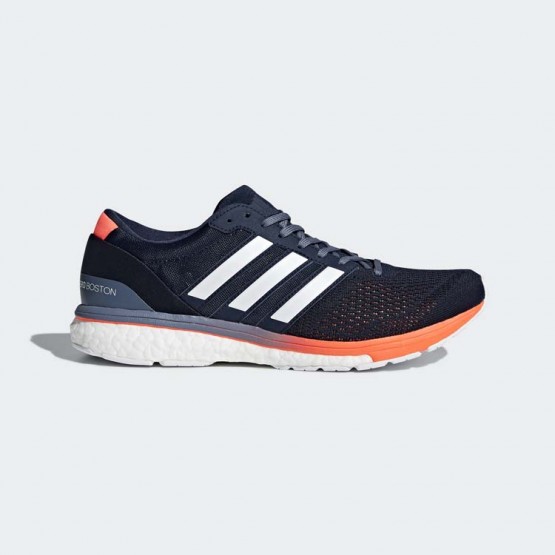 Mens Collegiate Navy/White Adidas Adizero Boston 6 Running Shoes 967ZTKJF->Adidas Men->Sneakers